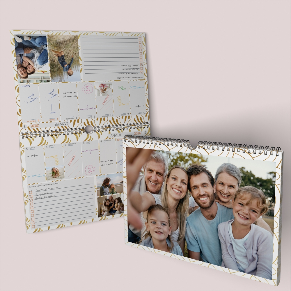 Calendrier photo mural semainier