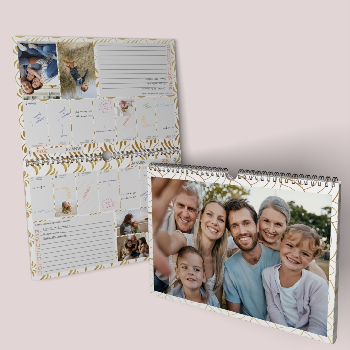 Calendrier photo mural semainier