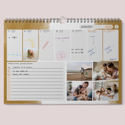 Calendrier photo mural semainier