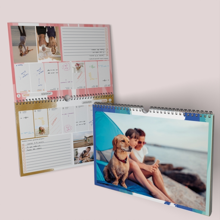 Calendrier photo mural semainier