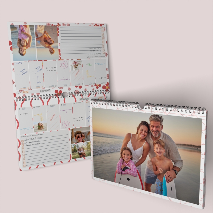 Calendrier photo mural semainier