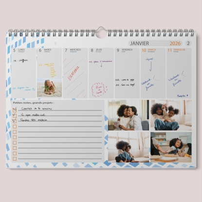 Calendrier photo mural semainier