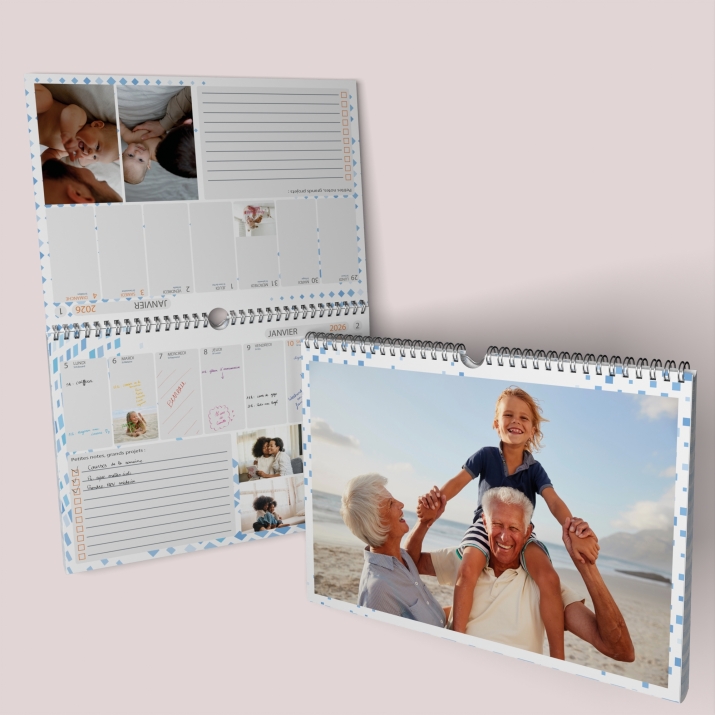 Calendrier photo mural semainier