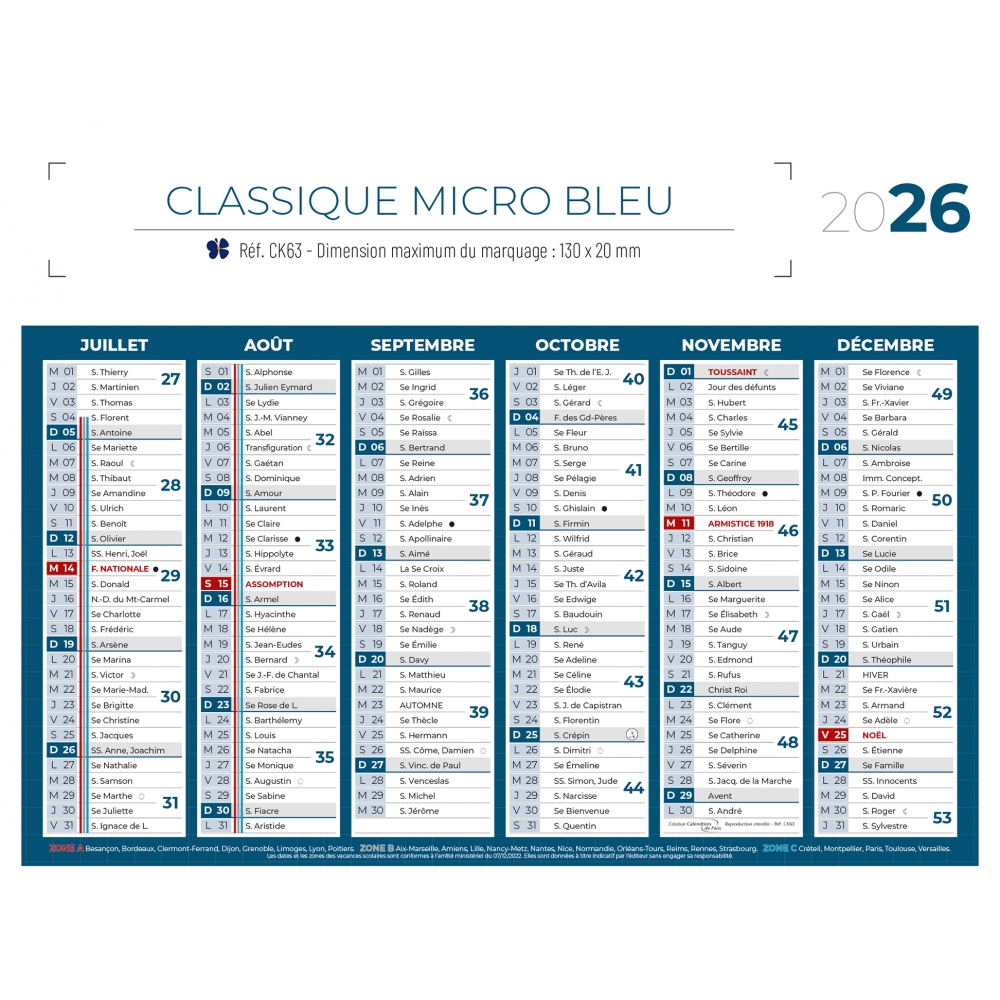 Calendrier bancaire