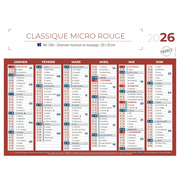 Calendrier bancaire