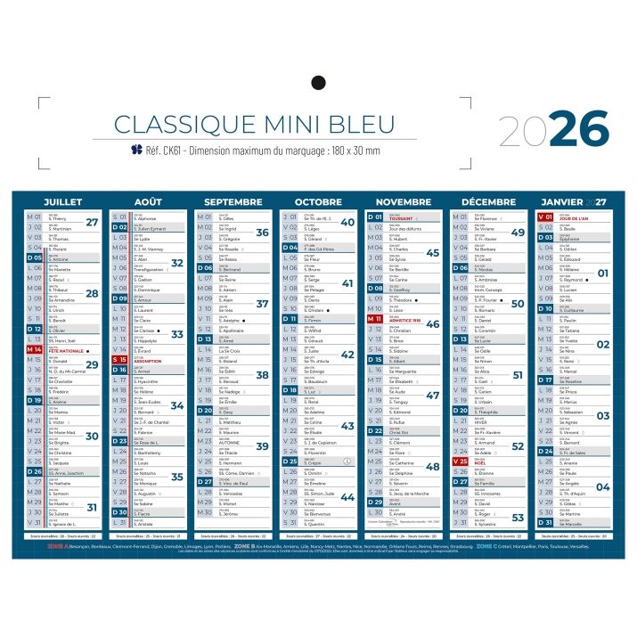 Calendrier bancaire