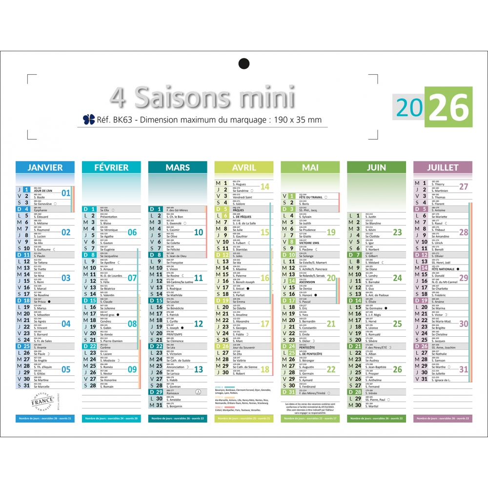 Calendrier bancaire