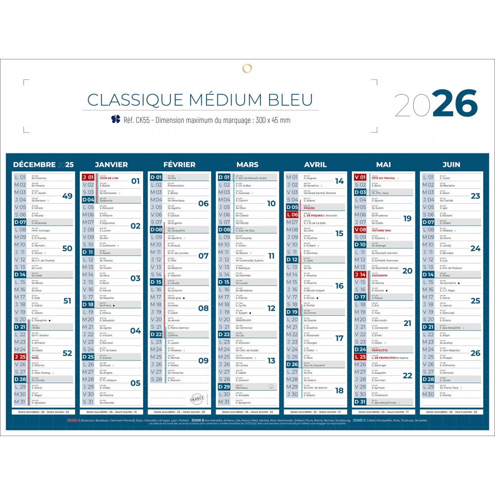 Calendrier bancaire