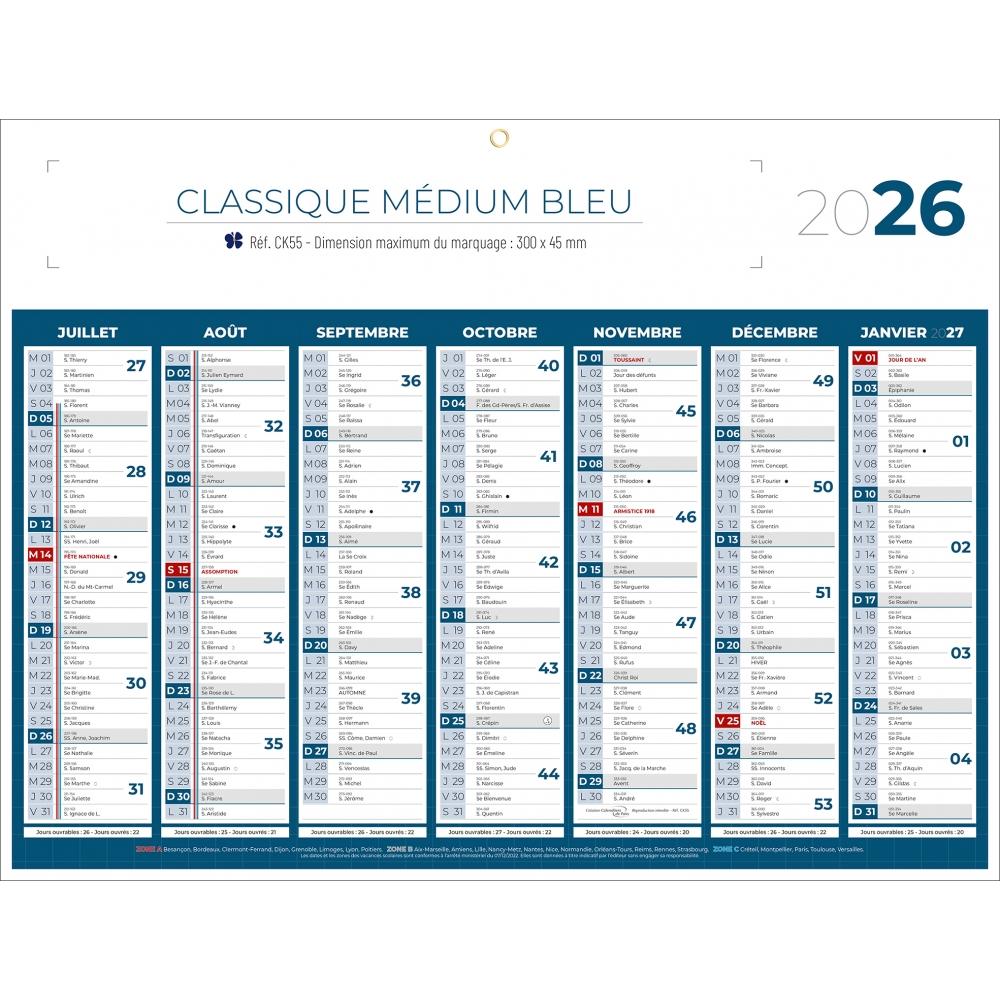 Calendrier bancaire