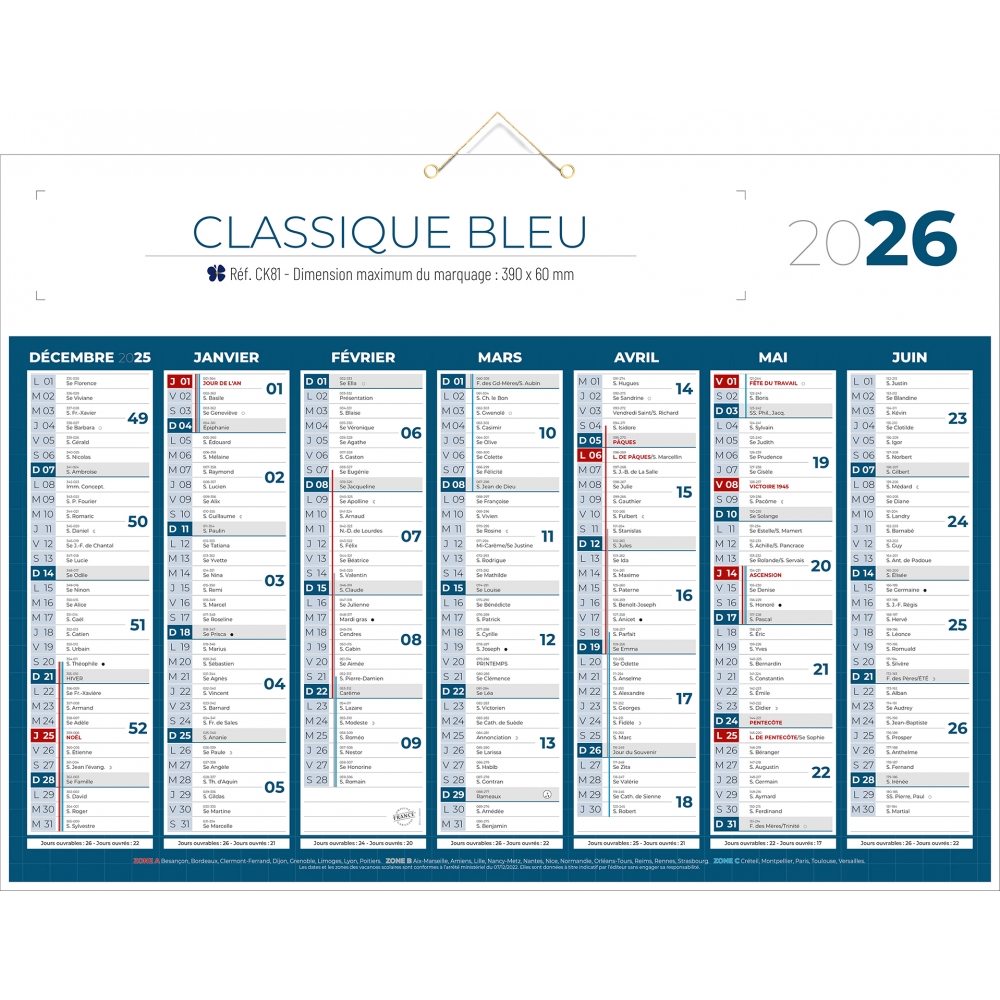 Calendrier bancaire
