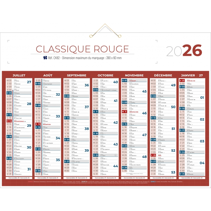 Calendrier bancaire