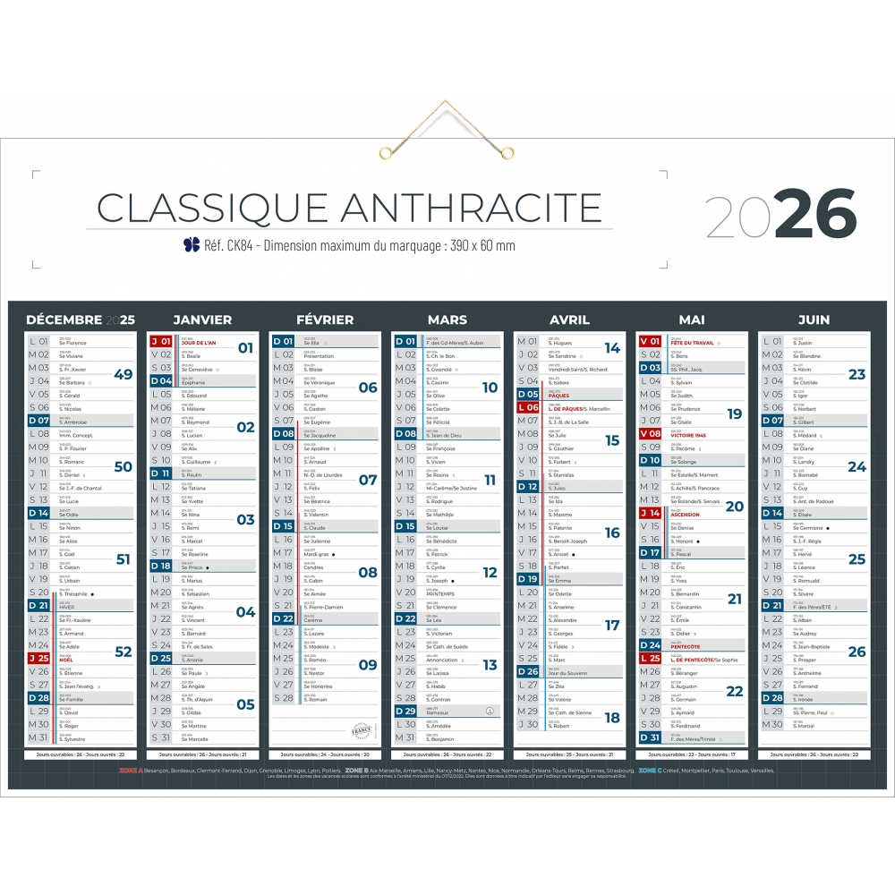 Calendrier bancaire