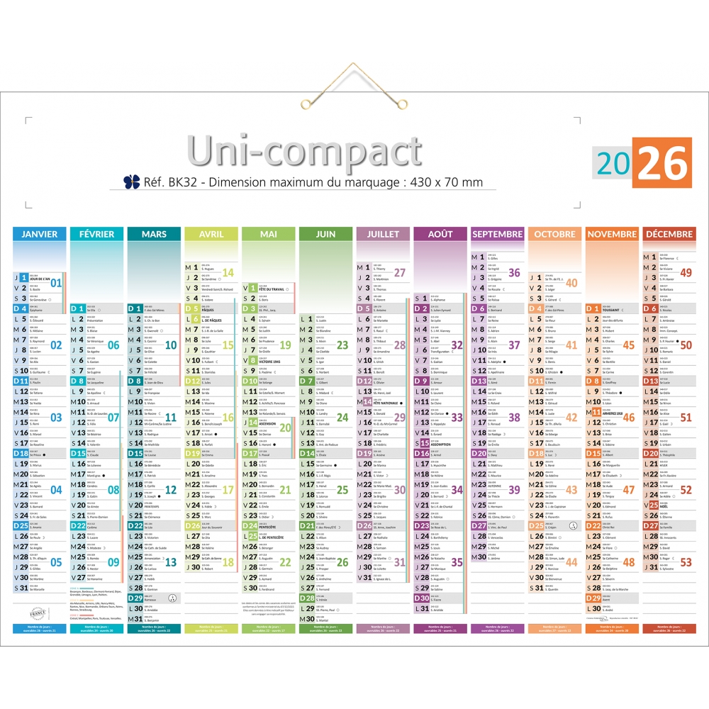 Calendrier bancaire