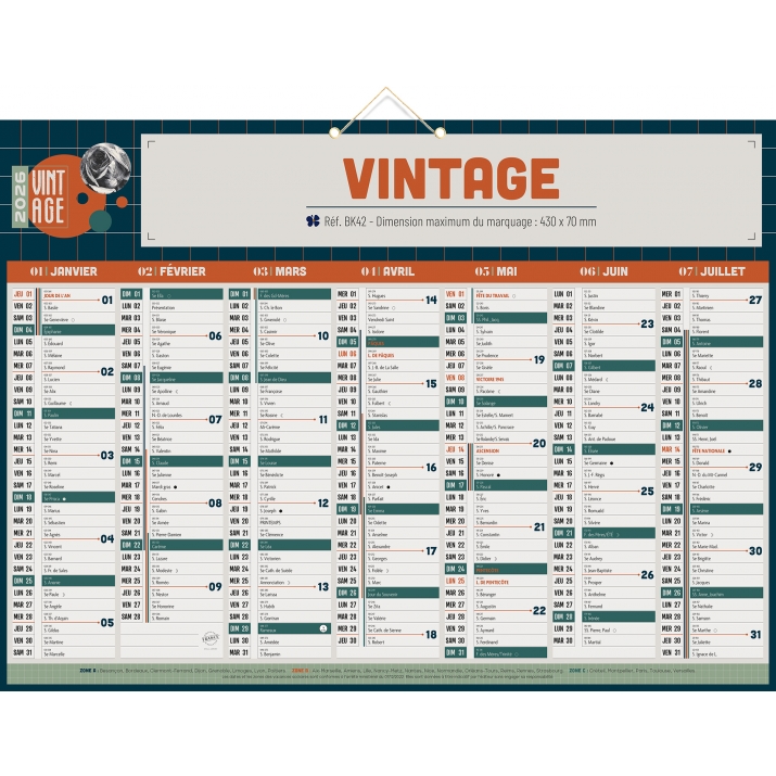 Calendrier bancaire