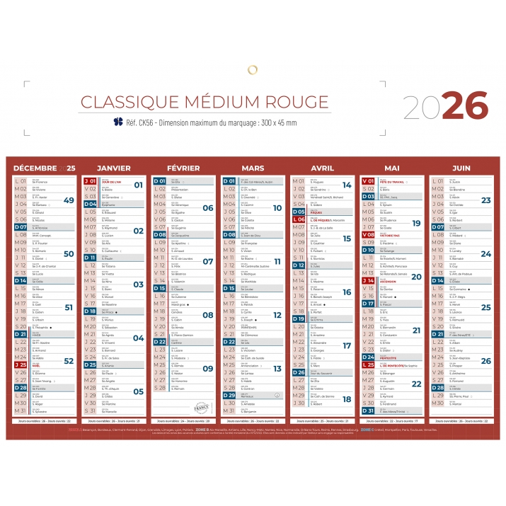 Calendrier bancaire