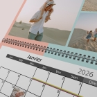 Calendrier photo mural double