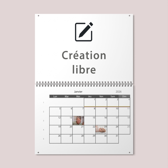 Calendrier photo GÉANT XXL PHOTO DATE