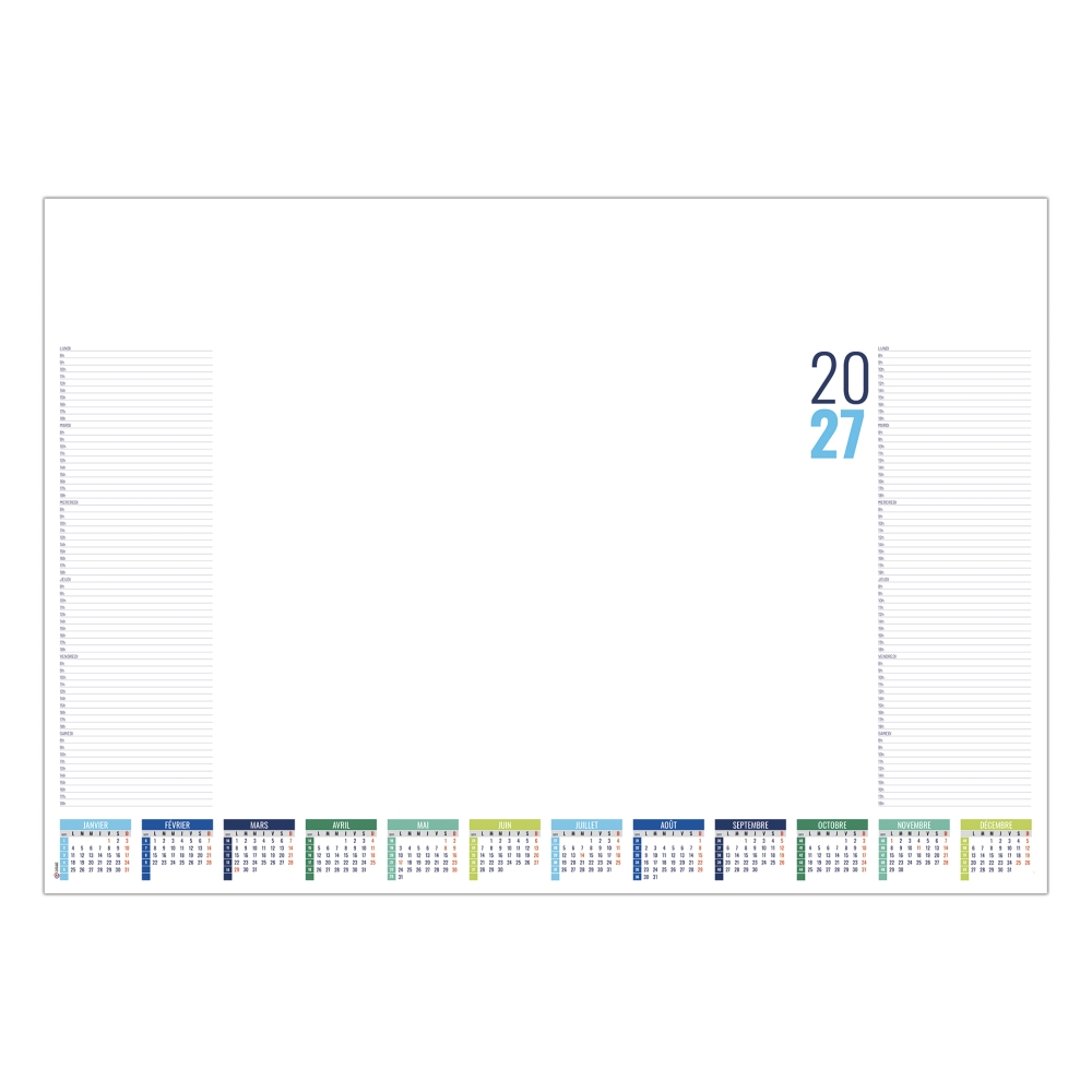 Calendrier sous main publicitaire