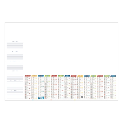 Calendrier sous main publicitaire