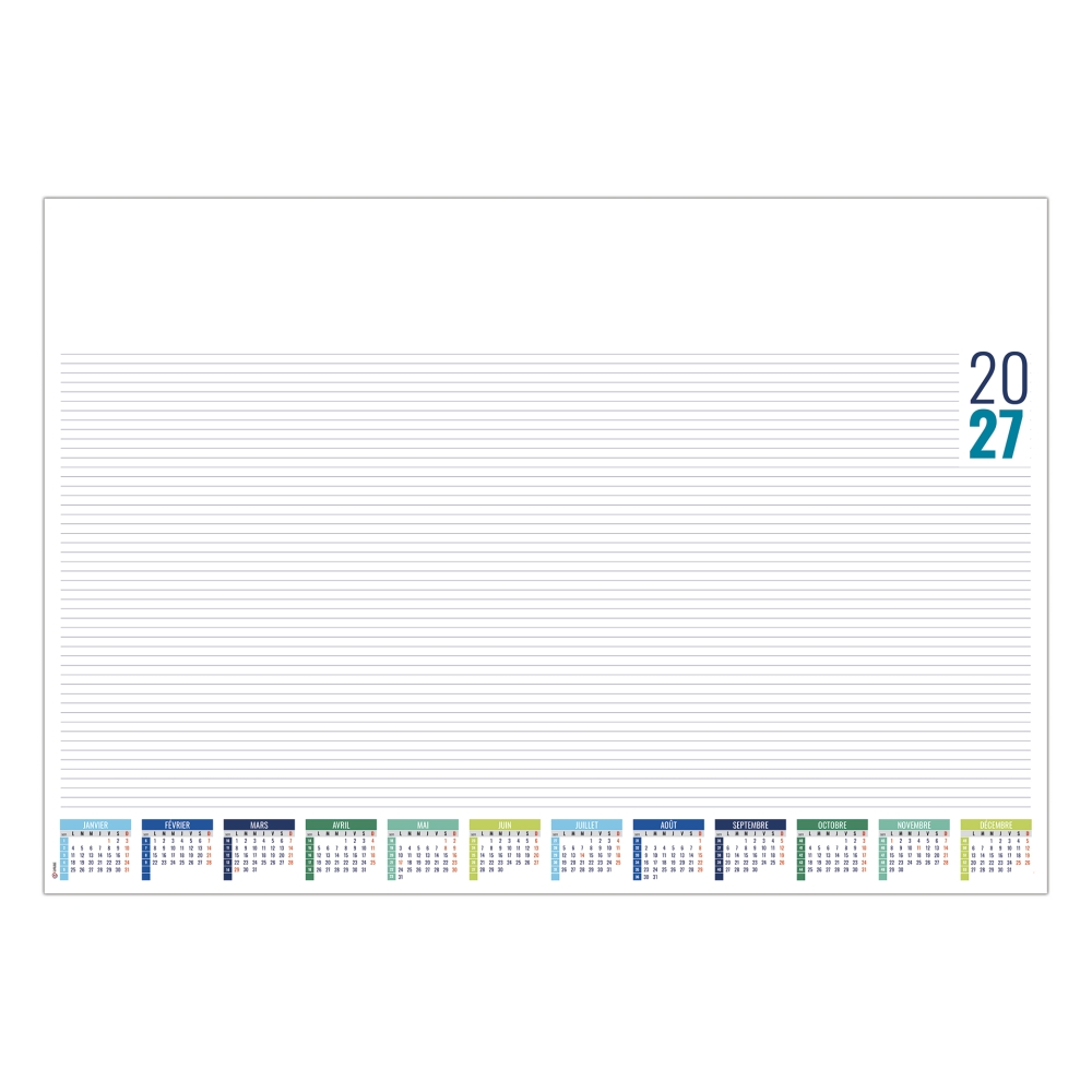 Calendrier sous main publicitaire