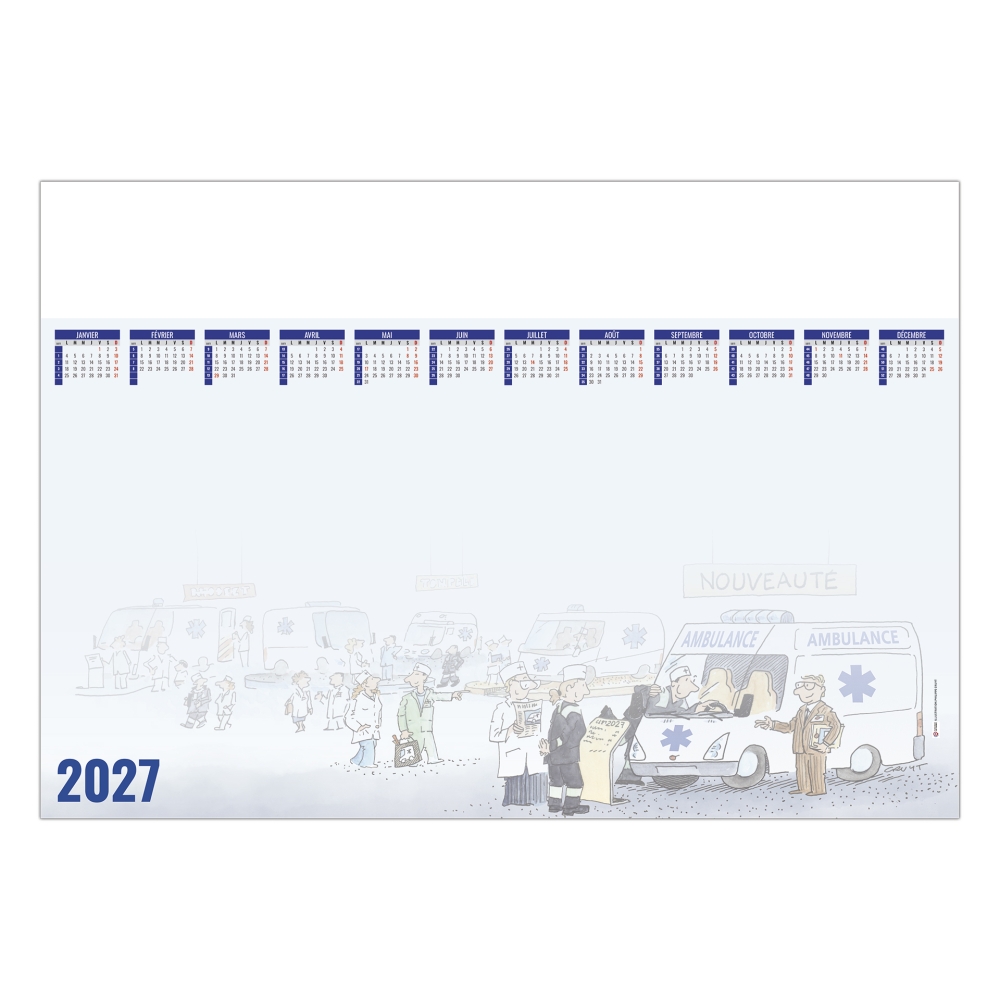 Calendrier sous main publicitaire