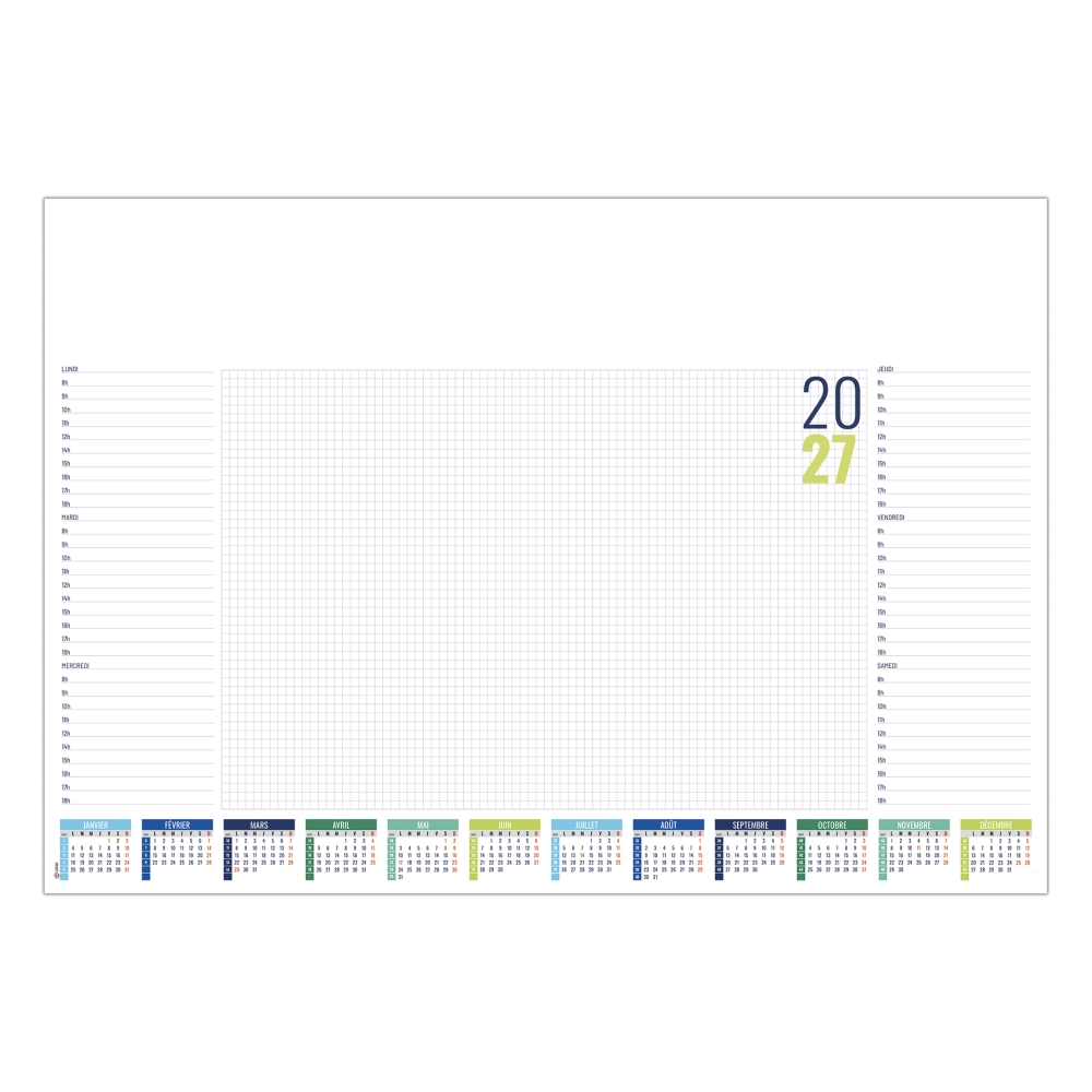 Calendrier sous main publicitaire