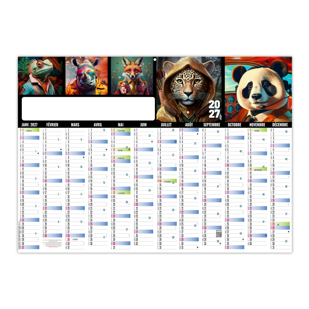 Calendrier effaçable