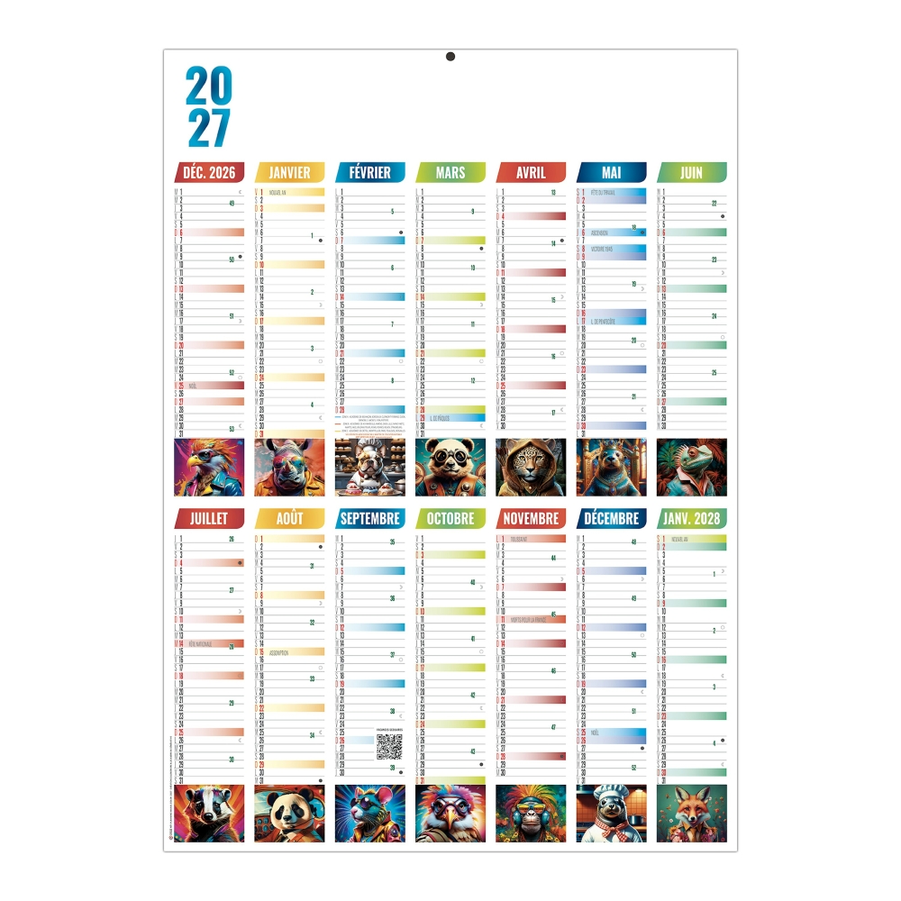 Calendrier effaçable