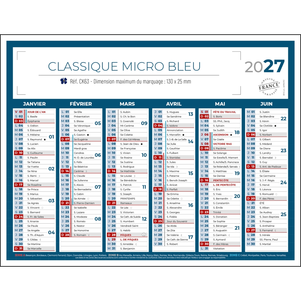 Calendrier bancaire