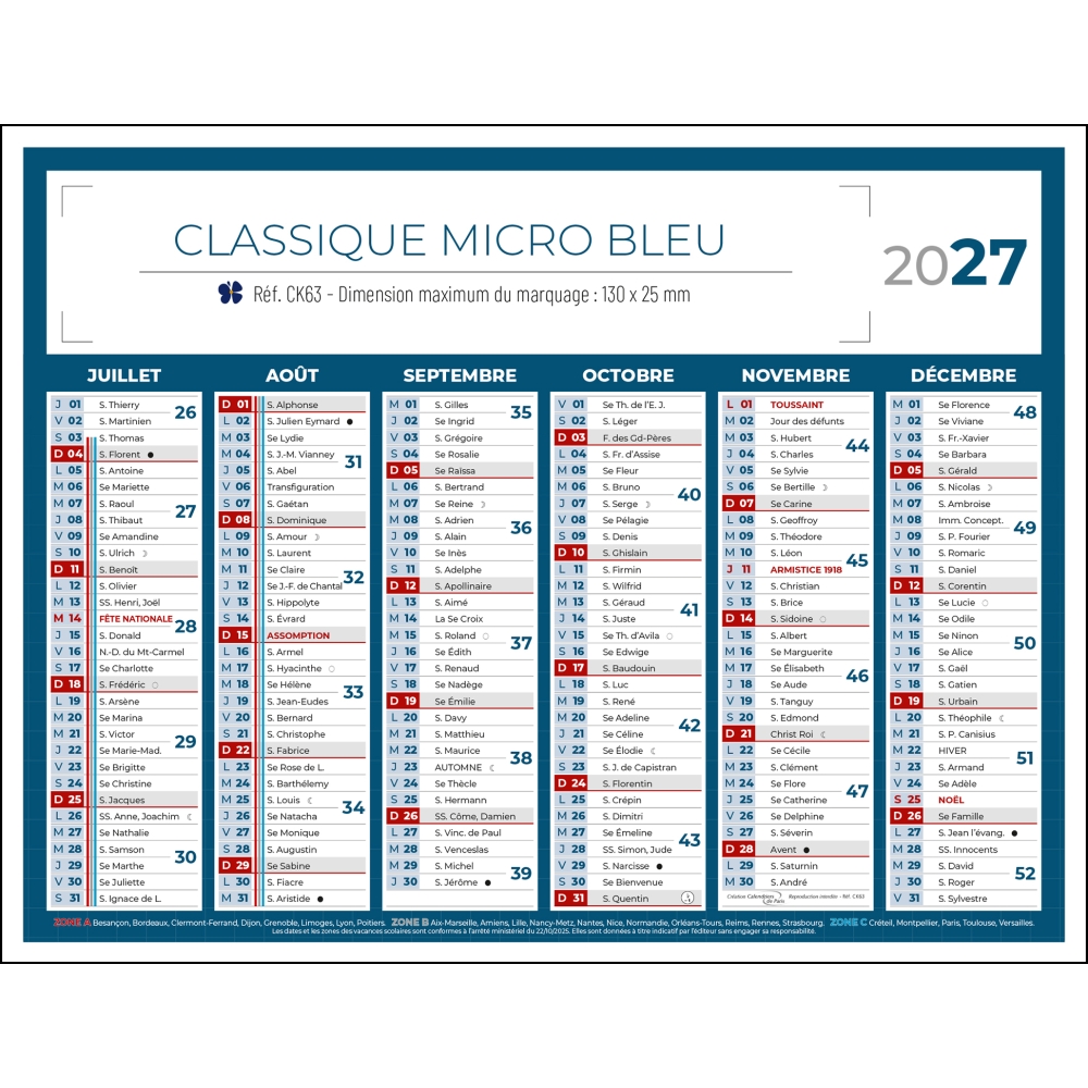 Calendrier bancaire