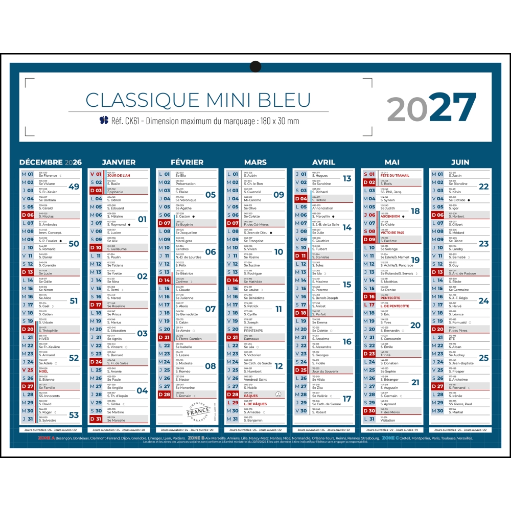 Calendrier bancaire