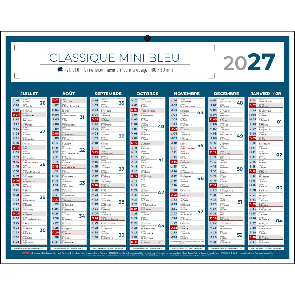 Calendrier bancaire