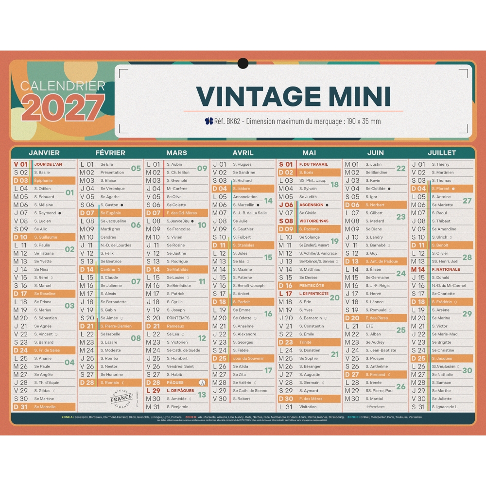 Calendrier bancaire