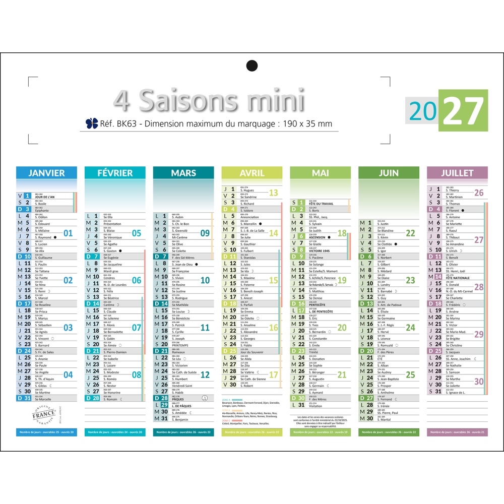 Calendrier bancaire