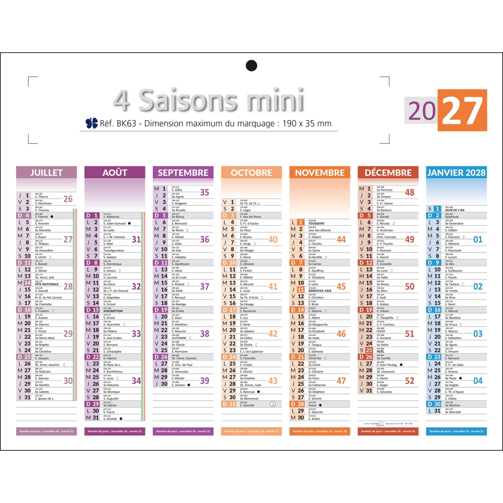 Calendrier bancaire