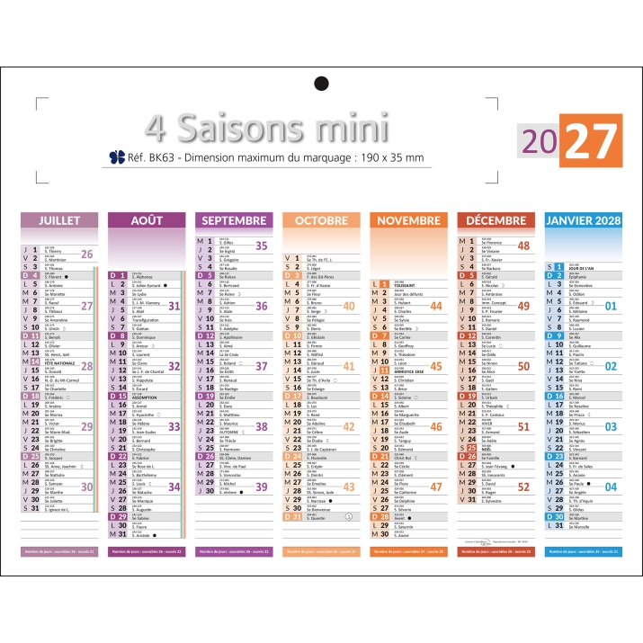 Calendrier bancaire
