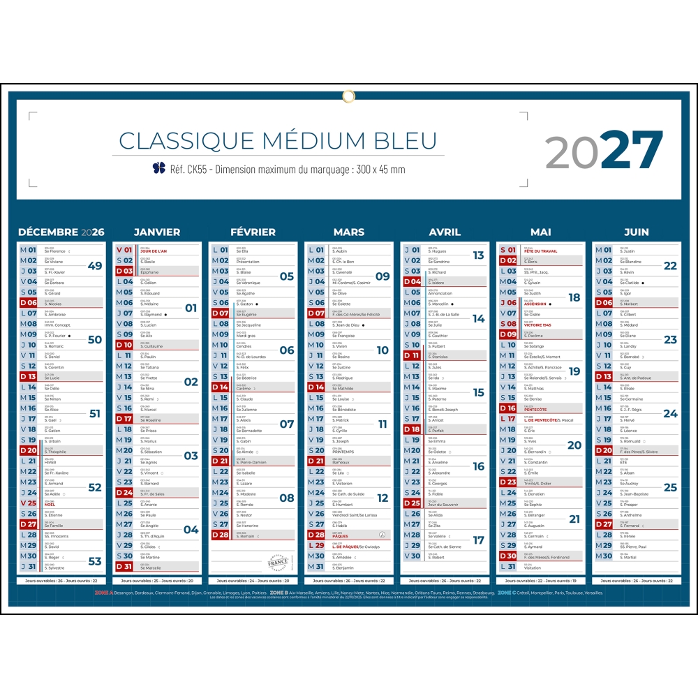 Calendrier bancaire