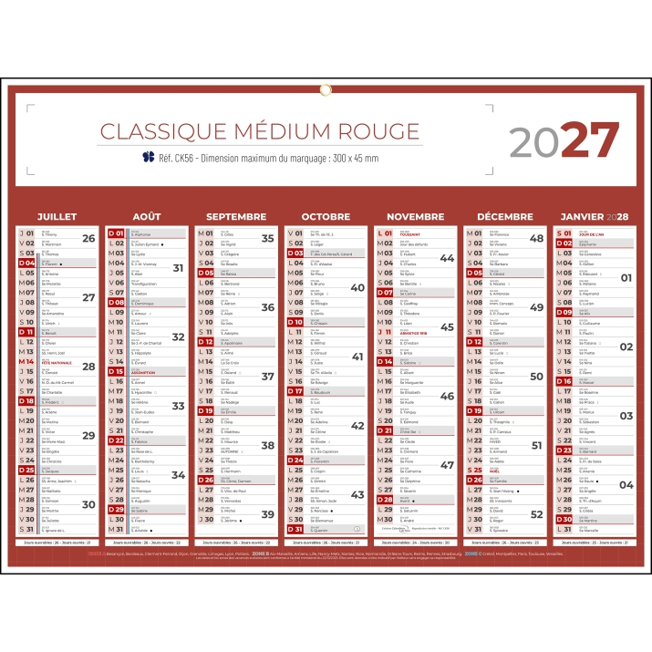 Calendrier bancaire