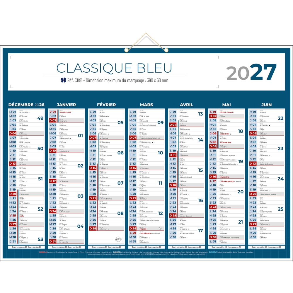 Calendrier bancaire