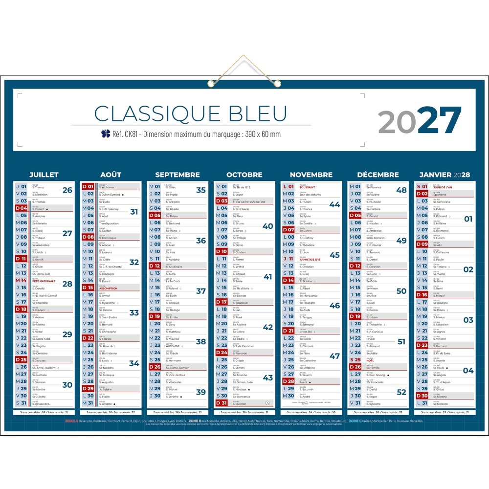 Calendrier bancaire