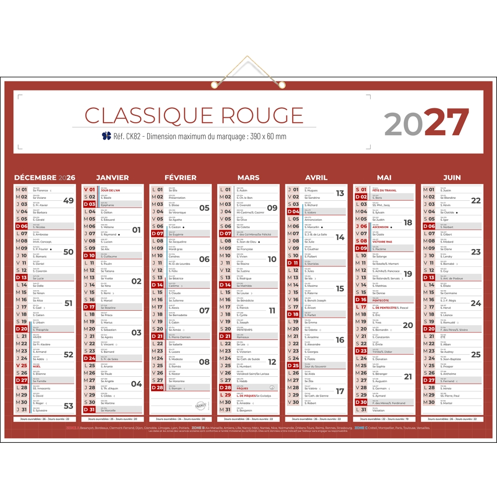 Calendrier bancaire