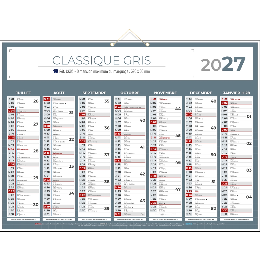 Calendrier bancaire