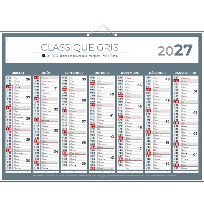 Calendrier bancaire
