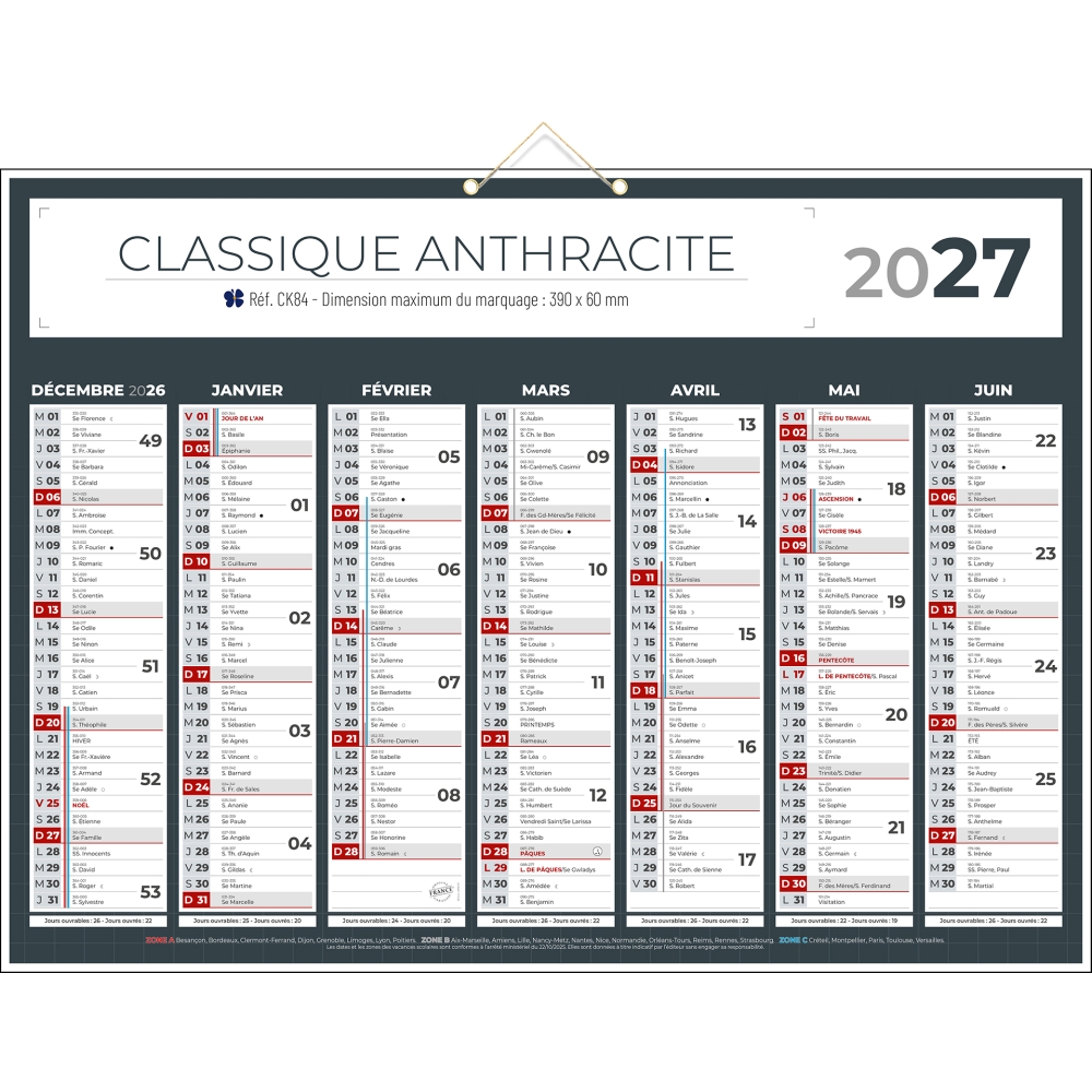 Calendrier bancaire
