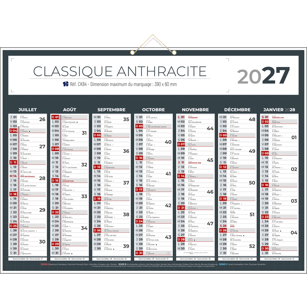 Calendrier bancaire