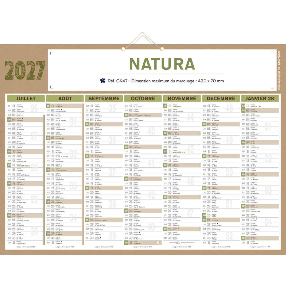 Calendrier bancaire