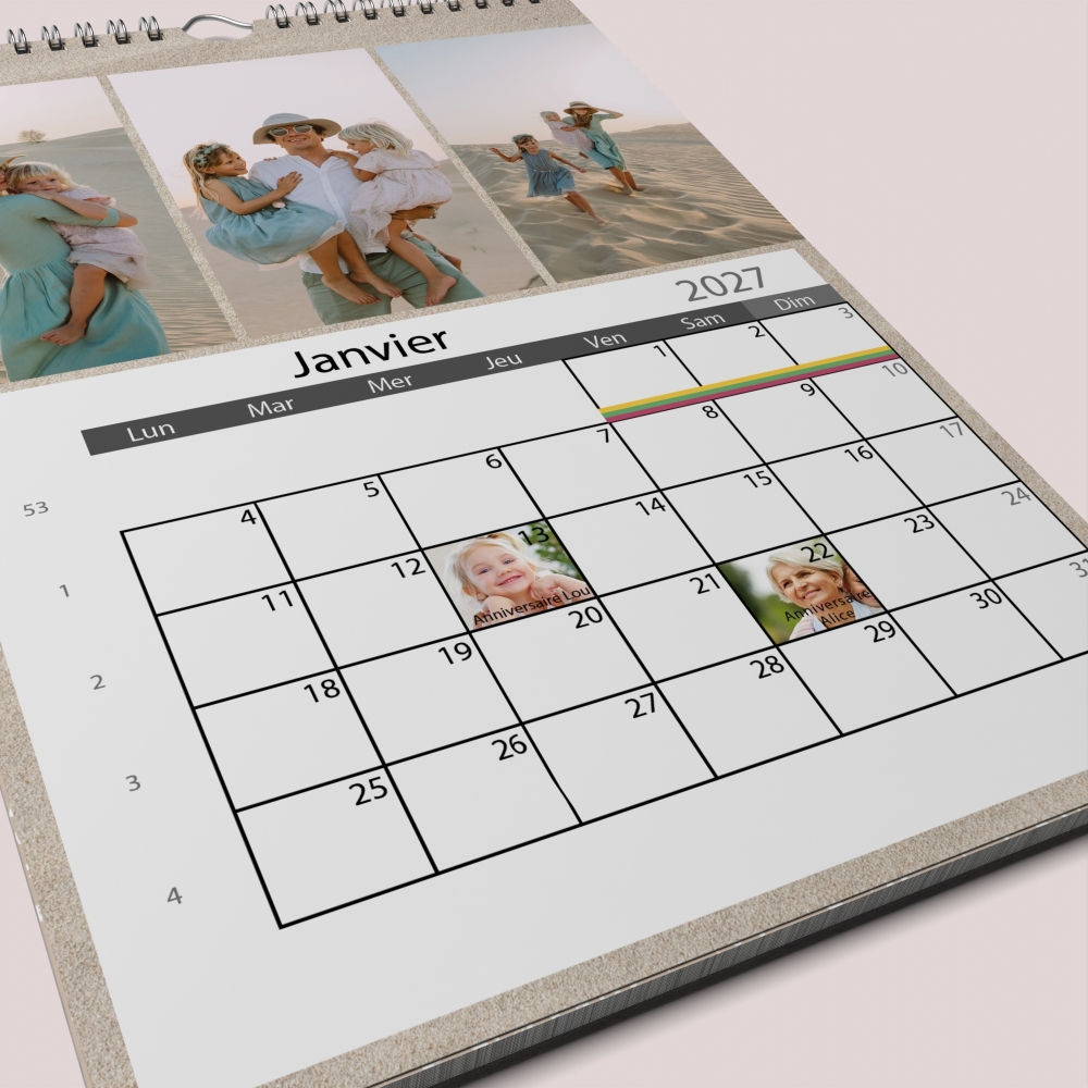 Calendrier PHOTO DATE