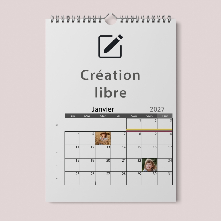 Calendrier PHOTO DATE