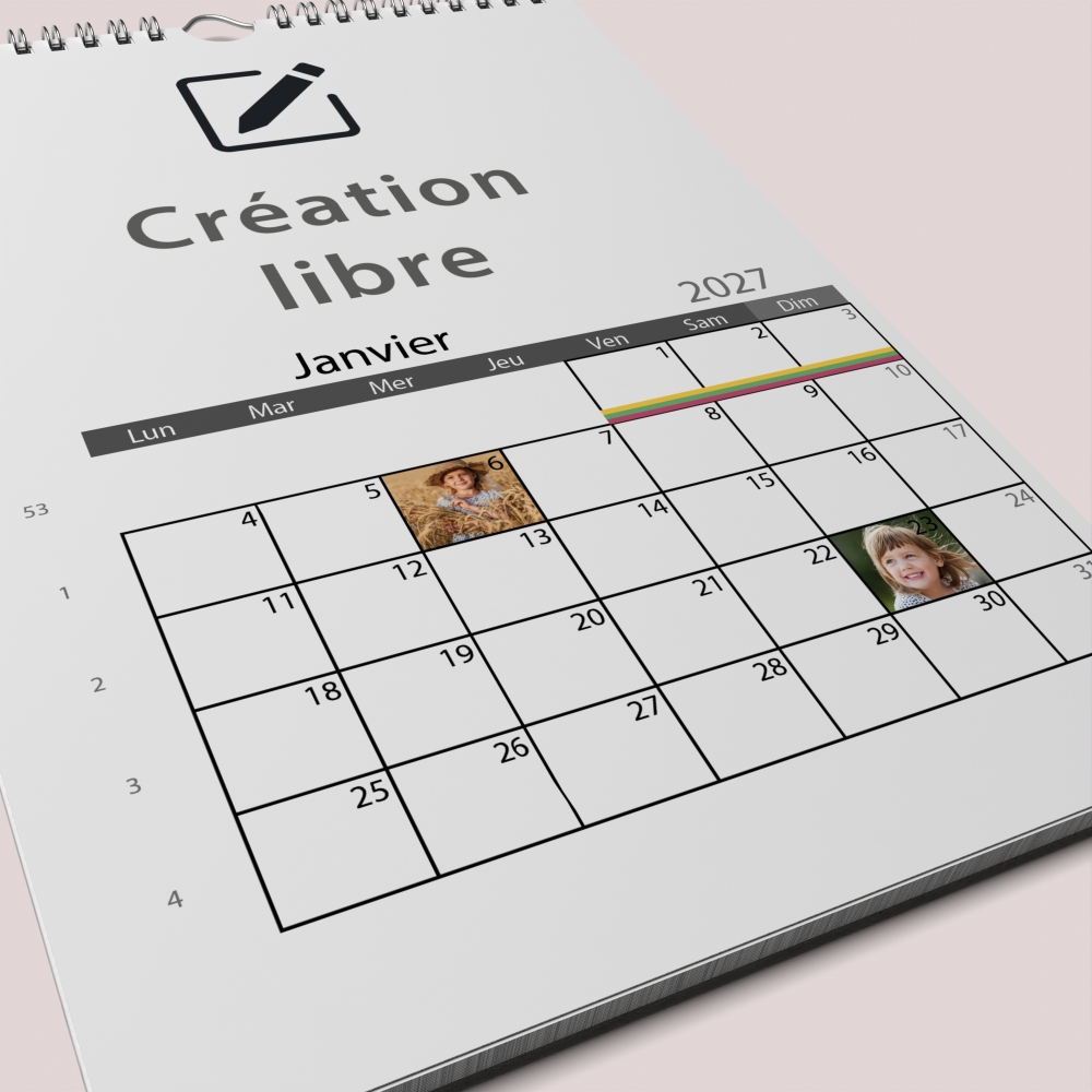 Calendrier PHOTO DATE
