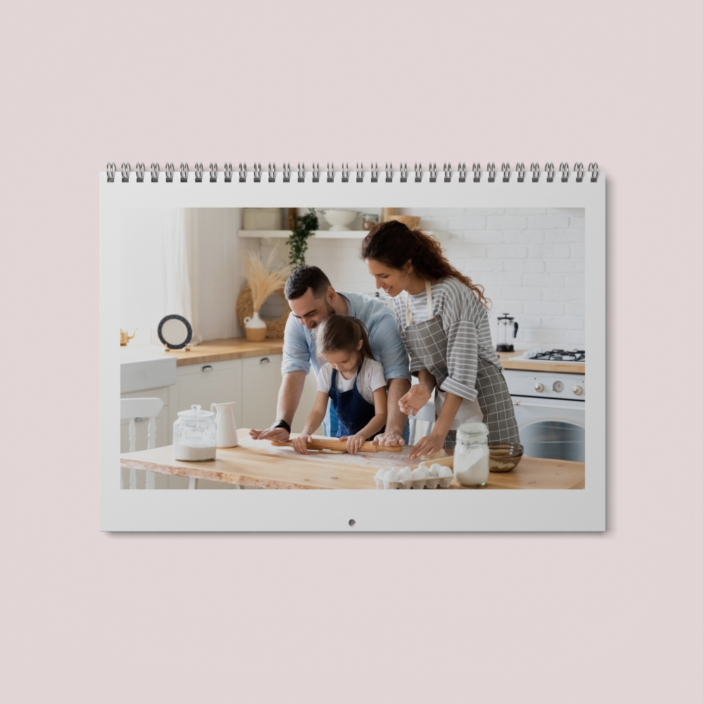 Calendrier photo mural double